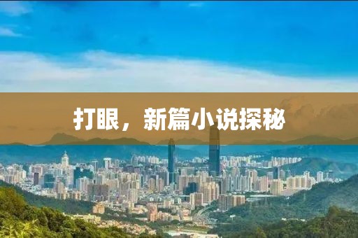 打眼，新篇小说探秘