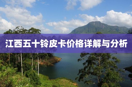 江西五十铃皮卡价格详解与分析