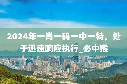 2024年一肖一码一中一特，处于迅速响应执行_必中猴