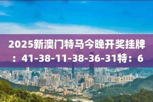 2025新澳门特马今晚开奖挂牌：41-38-11-38-36-31特：6