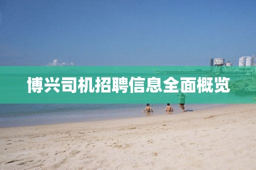 博兴司机招聘信息全面概览