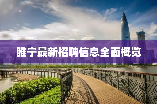 睢宁最新招聘信息全面概览