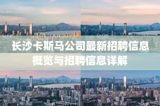 长沙卡斯马公司最新招聘信息概览与招聘信息详解