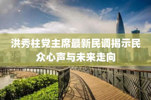洪秀柱党主席最新民调揭示民众心声与未来走向