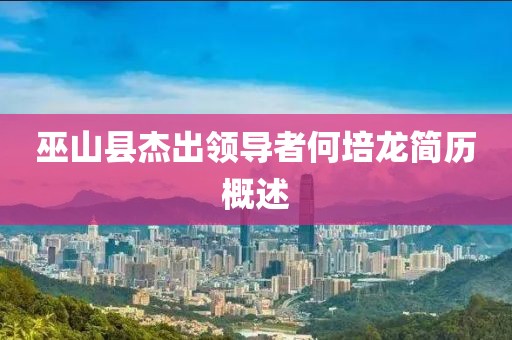 巫山县杰出领导者何培龙简历概述