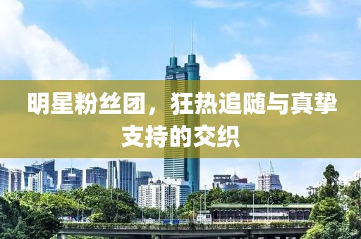明星粉丝团，狂热追随与真挚支持的交织