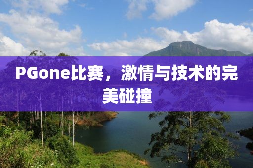 PGone比赛，激情与技术的完美碰撞