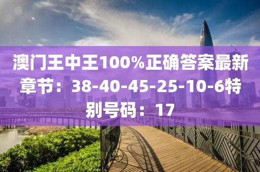 澳门王中王100%正确答案最新章节：38-40-45-25-10-6特别号码：17