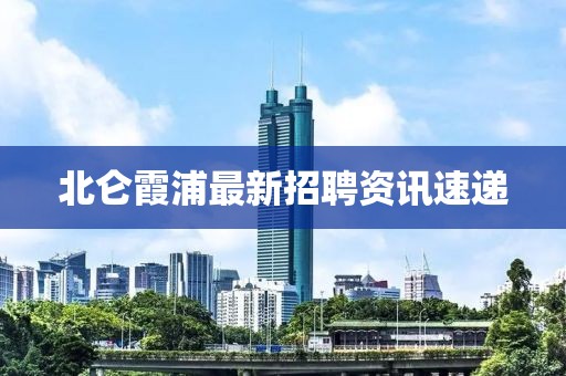北仑霞浦最新招聘资讯速递