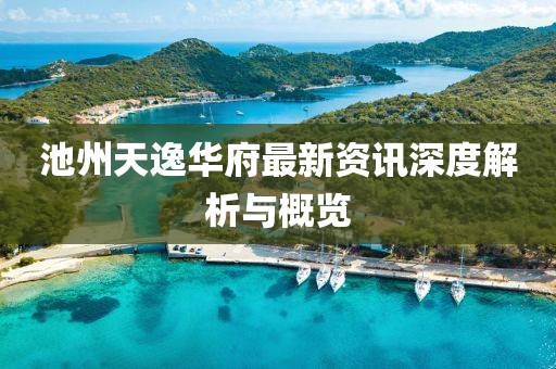 池州天逸华府最新资讯深度解析与概览