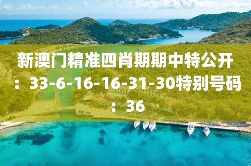 新澳门精准四肖期期中特公开：33-6-16-16-31-30特别号码：36