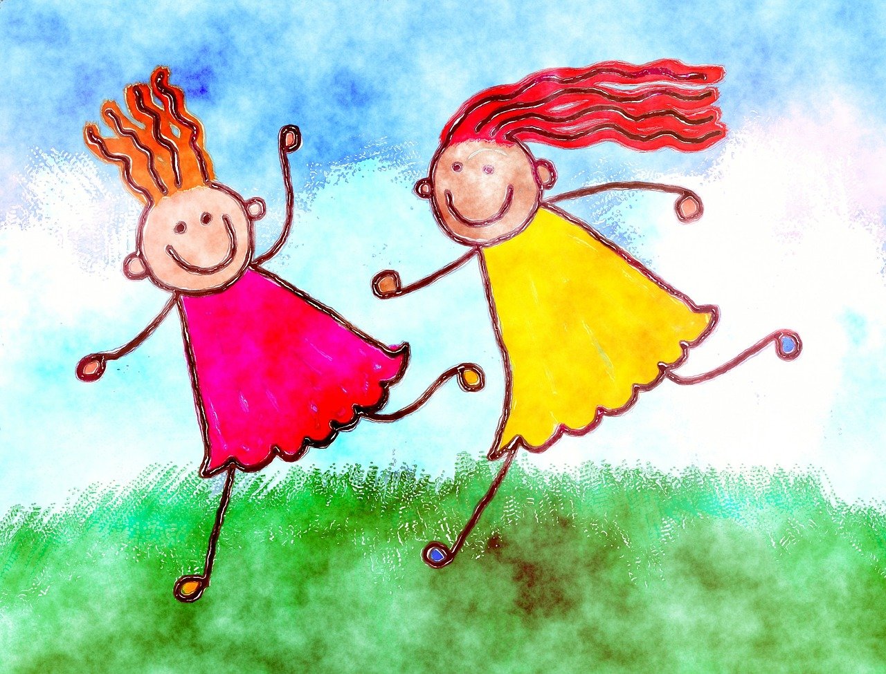 动漫闺蜜二人世界图片